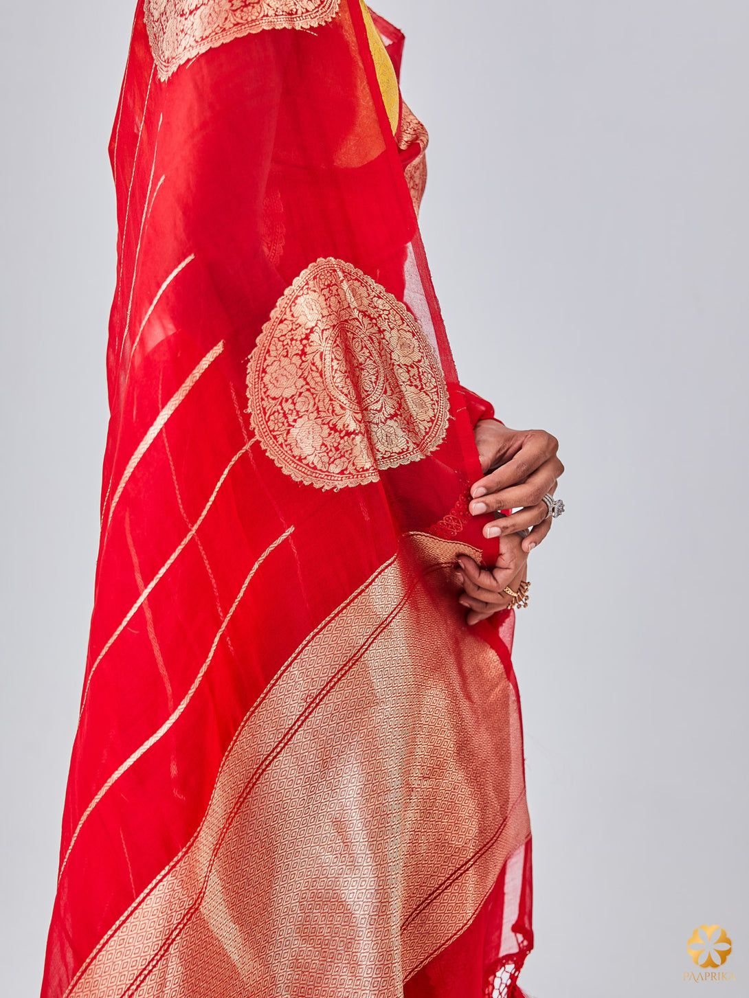 Beautiful Drape of Exquisite Banarasi Kora Organza Saree - Vibrancy and Sophistication.
