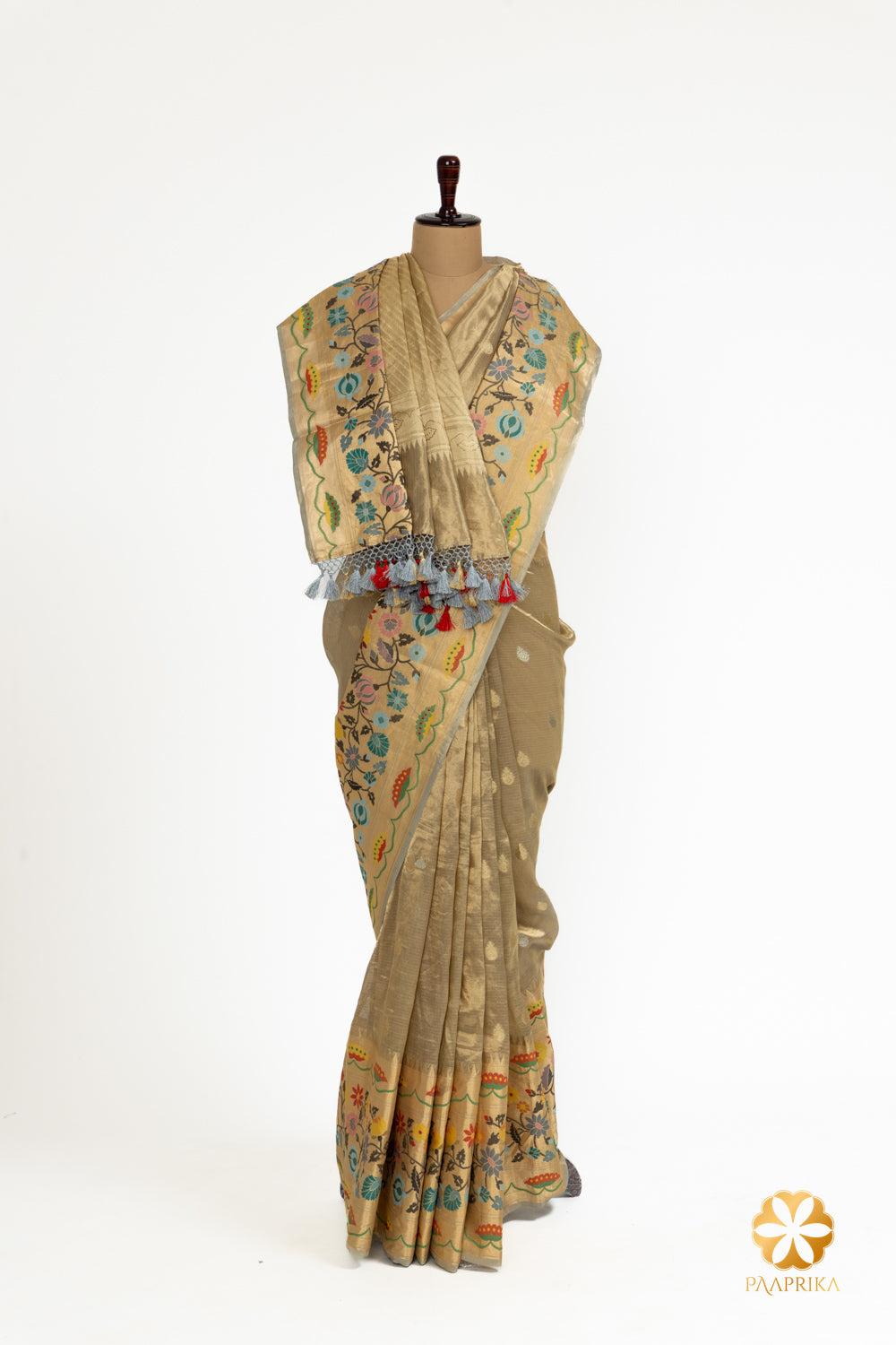 Intricate Minakari motifs showcase Indian artisan craftsmanship.
